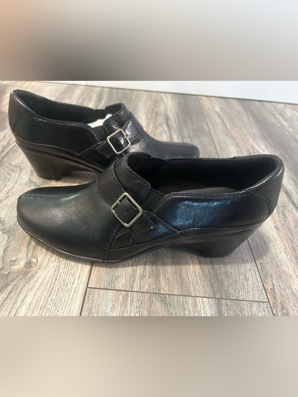 Clarks Women’s Stony Marsh Black Buckle Ankle Boots Shoes Size 11 M New in Box